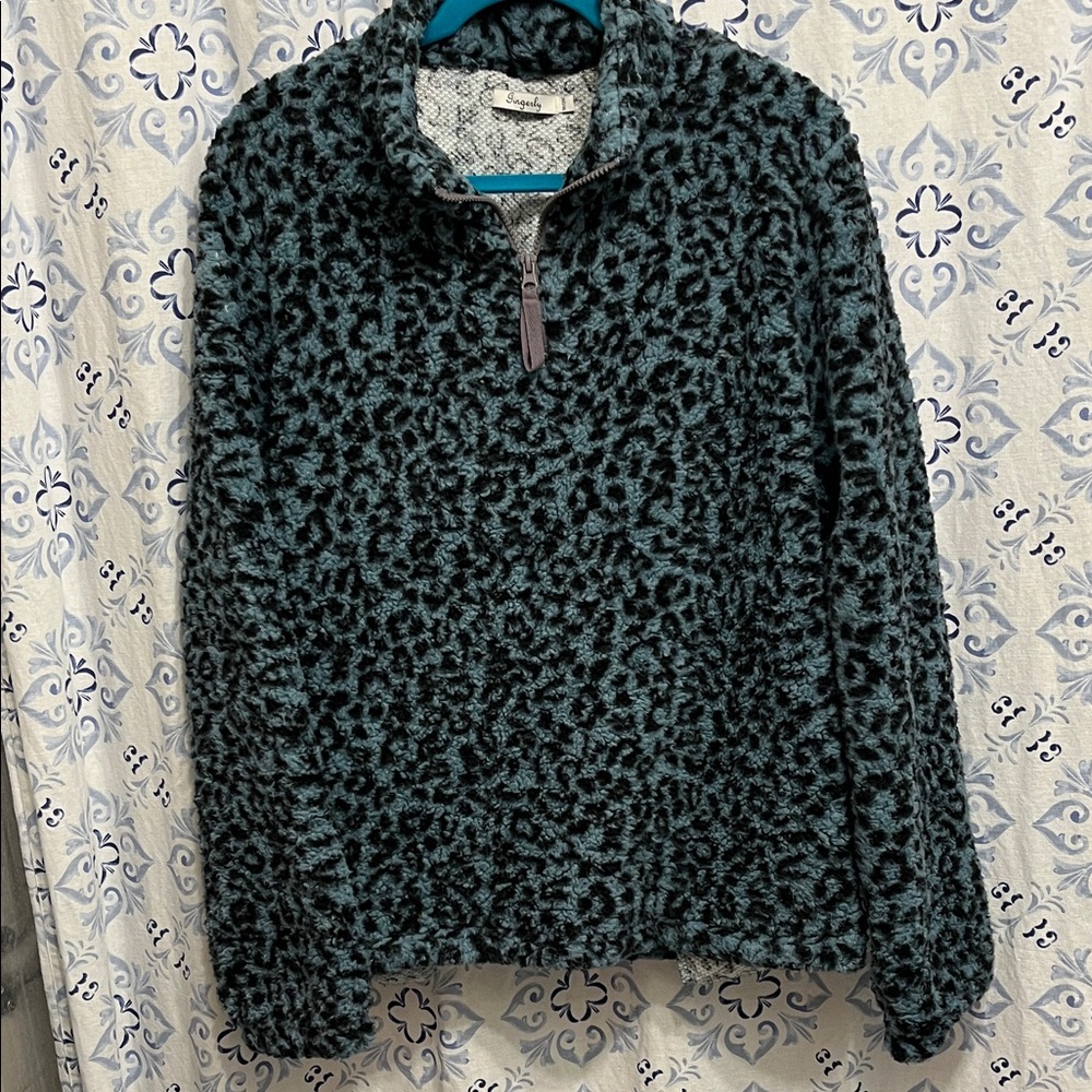 Women's Fuzzy Leopard Print Jacket